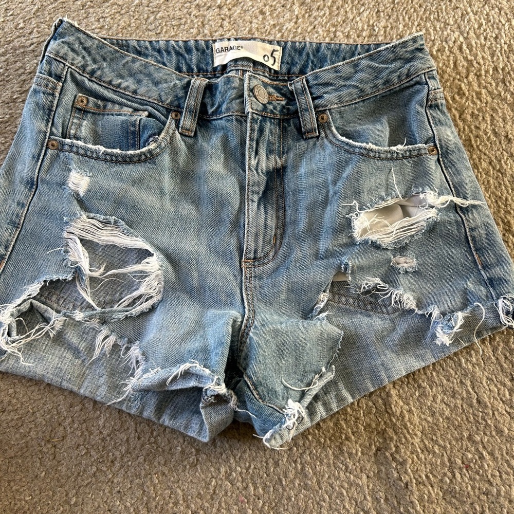 Garage Distressed Denim Shorts size 5